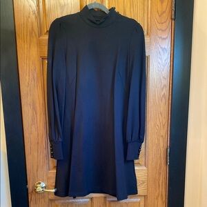 Kate Spade Elegant Black Long Sleeve Ponte Dress